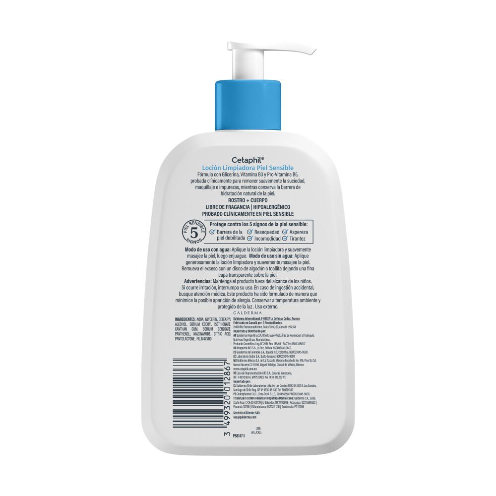 Cetaphil Loci&oacute;n Limpiadora Piel Sensible